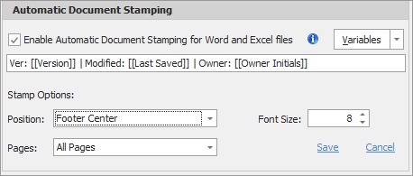 Auto Document Stamping