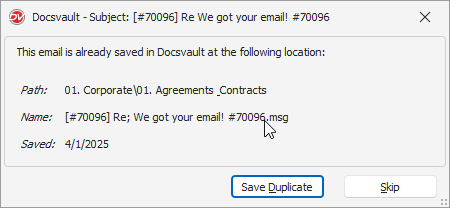 Microsoft Outlook - Save Items