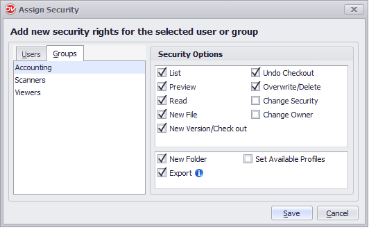 Files and Folder Rights