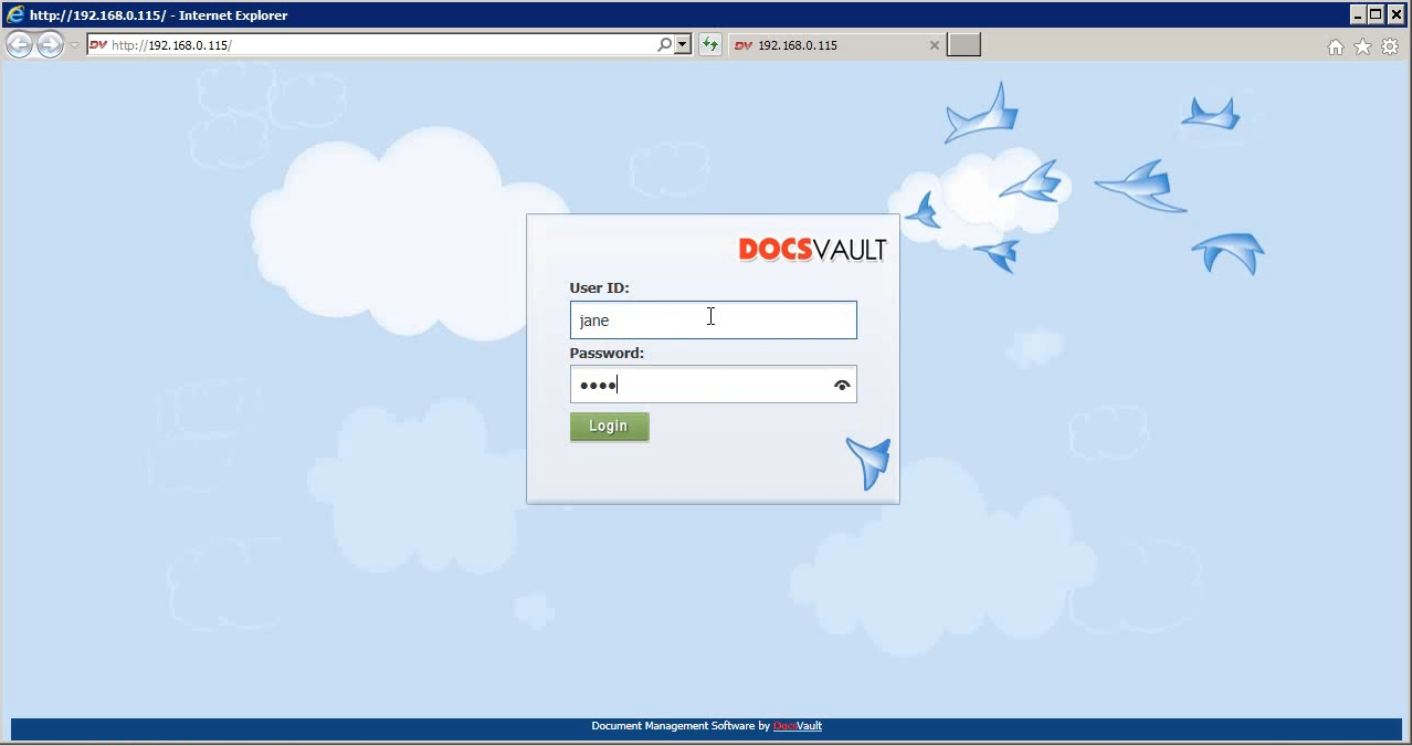 Docsvault Web Client Application