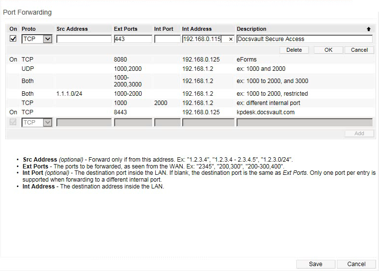 Router Port Forwarding