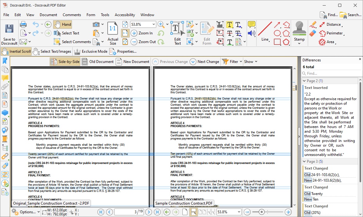 Comparing PDF Documents