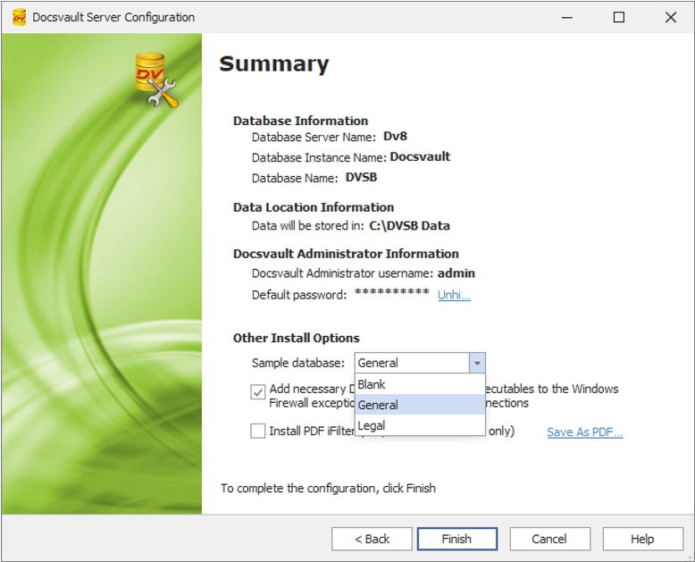 Installation Summary