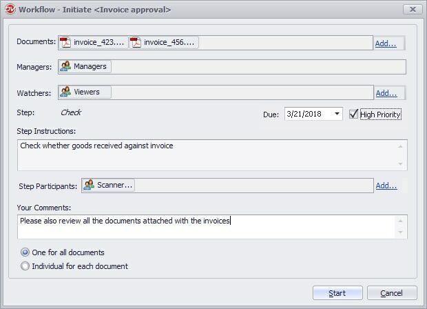 Initiate Workflow Form