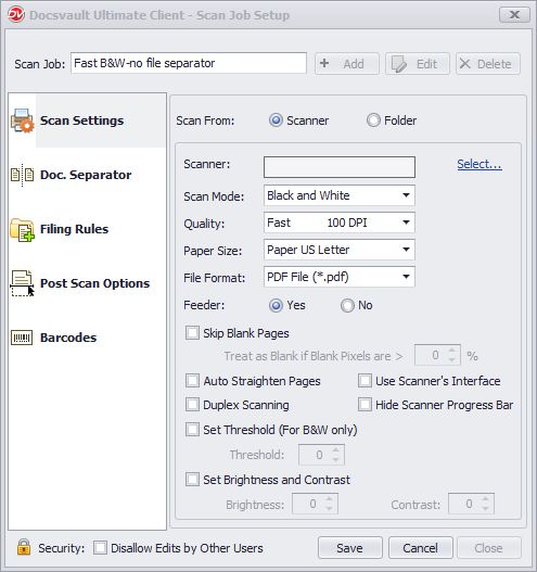 Docsvault Help Manual View Topic: Scan Jobs- Docsvault image management ...