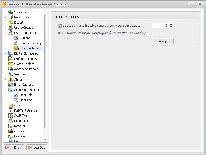 Login Settings