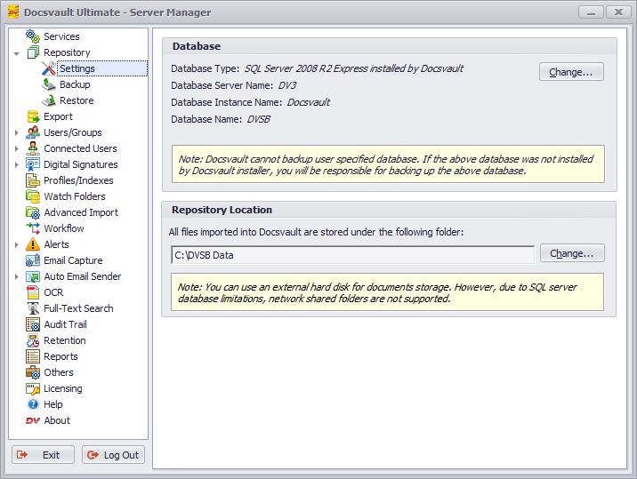 Repository Settings