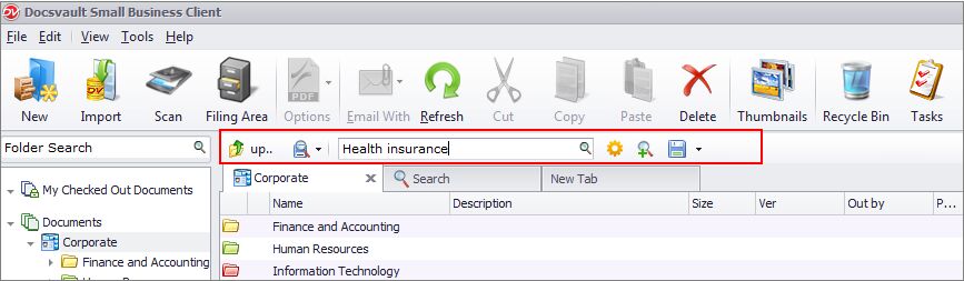Quick Search option