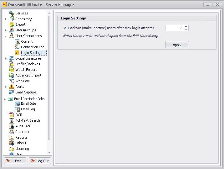 Login Settings