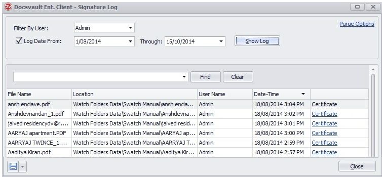 Query Signature Log