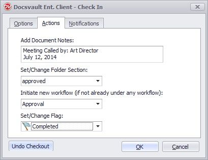 Check In a document