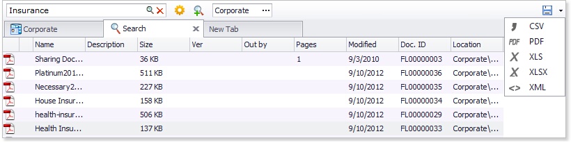 ExportSearchResult