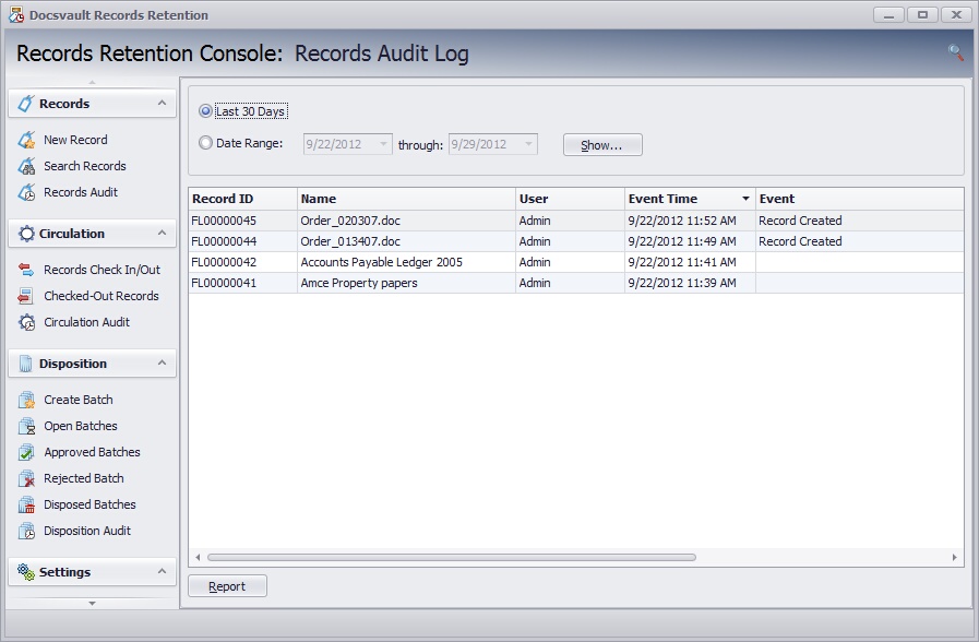 Records Audit