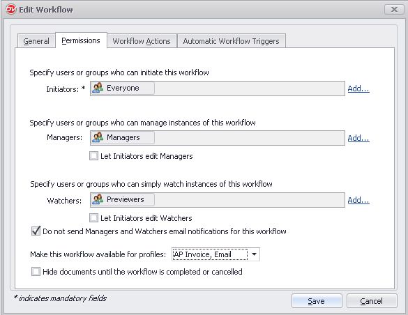 Workflow Permission
