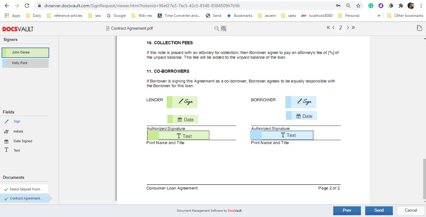Prepare Sign Documents
