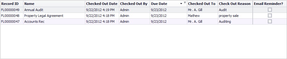 Checked-Out Records