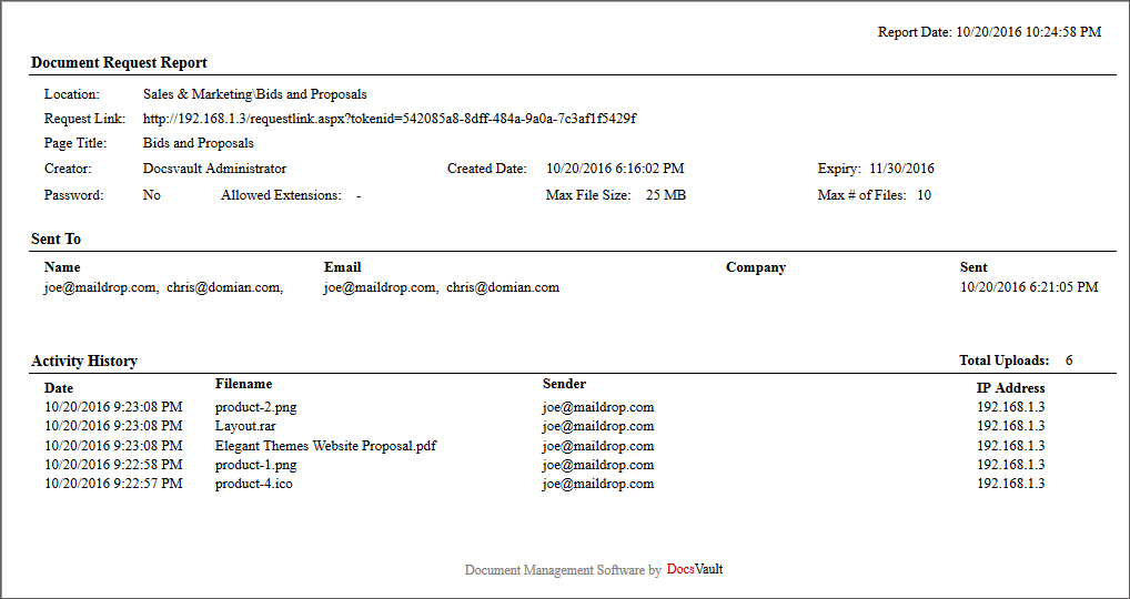 document-request-report