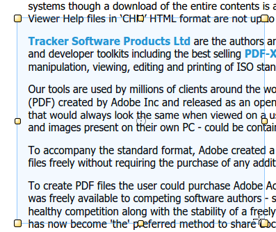 Area selected for cropping