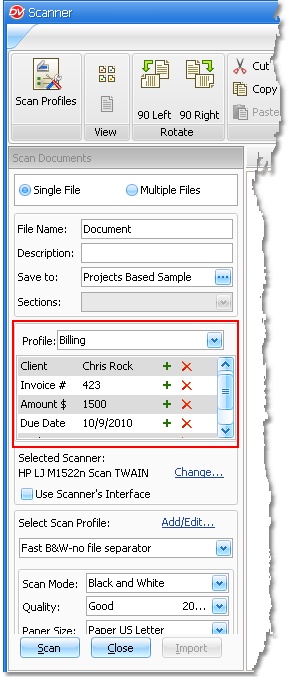 Assigning Profile while scanning&nbsp;