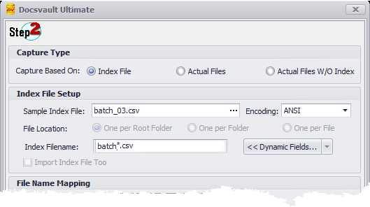 Capture Based on Index File