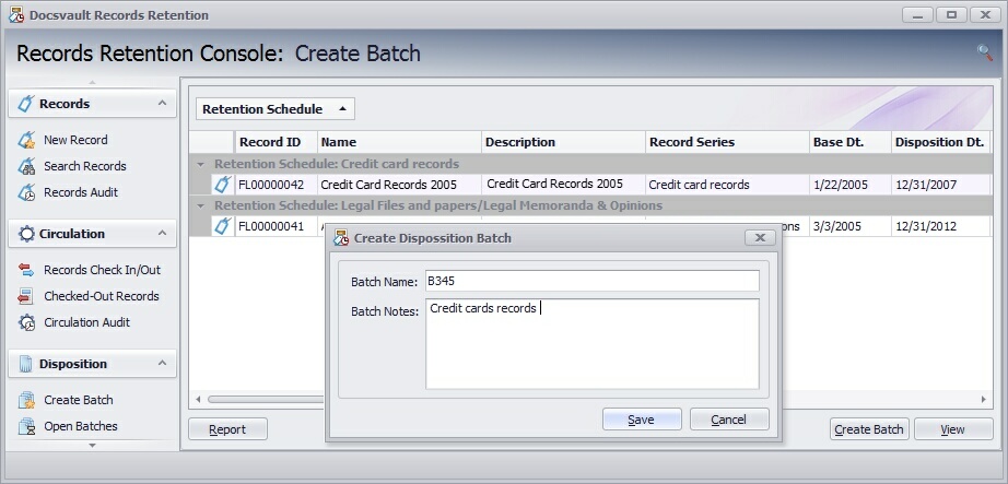 Create Batch