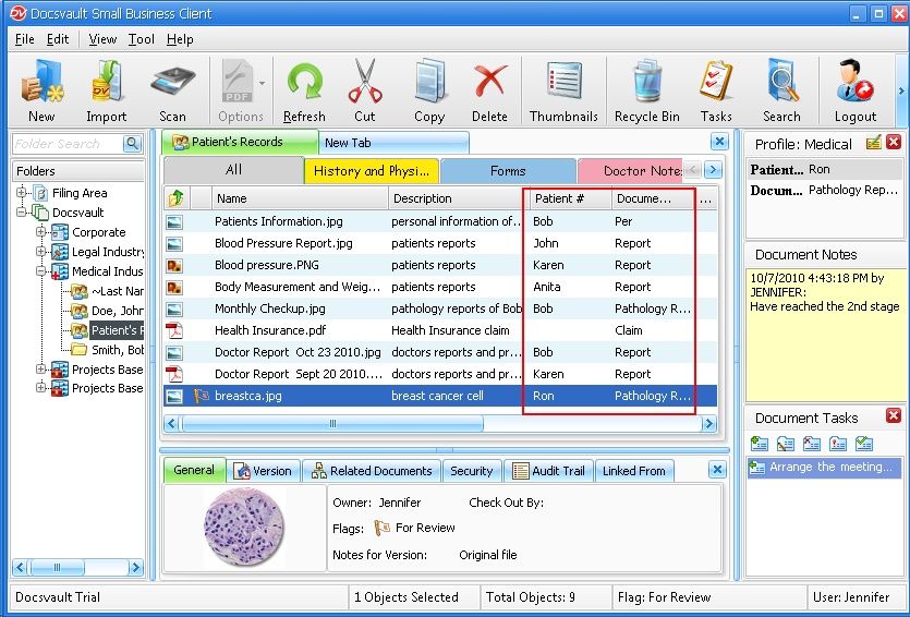 Customizing files properties