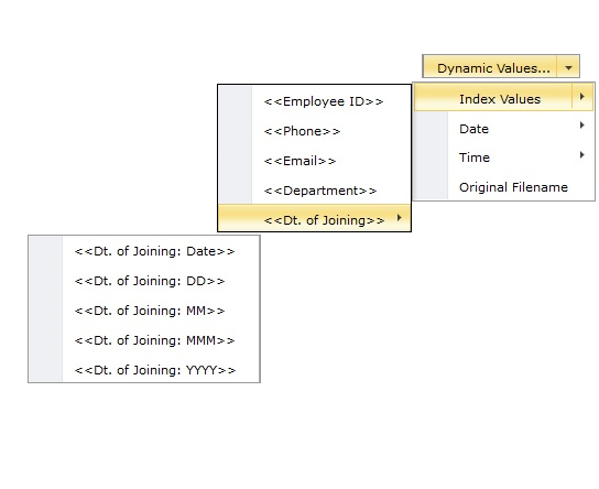 Dynamic Index Field - Date split