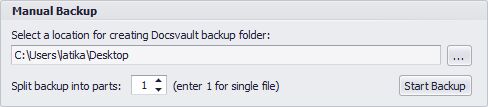 Manual Backup&nbsp;