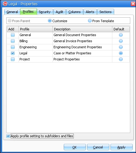 Properties-Cabinet Profile