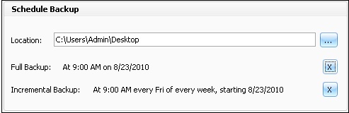 Automatic &nbsp;Backup Schedule