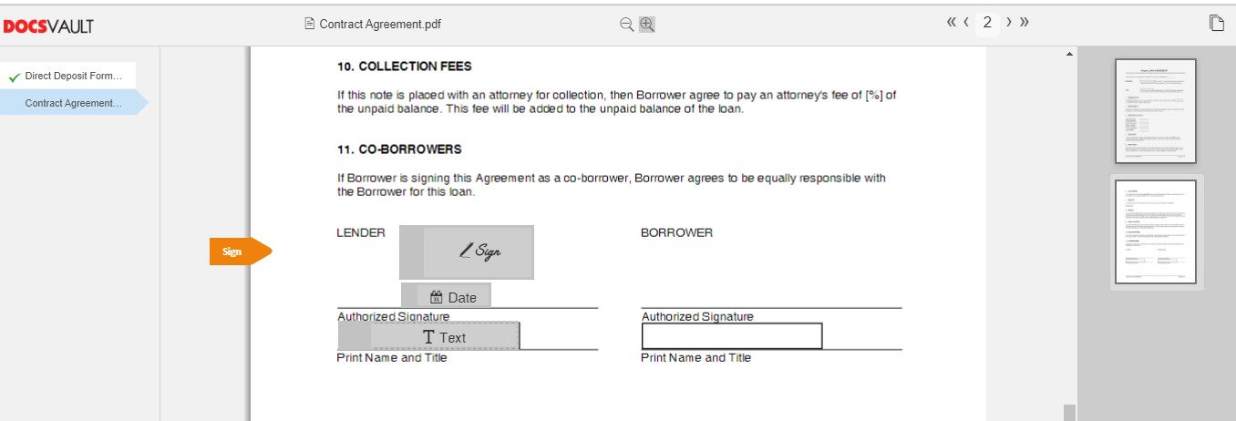 Start Signature Process