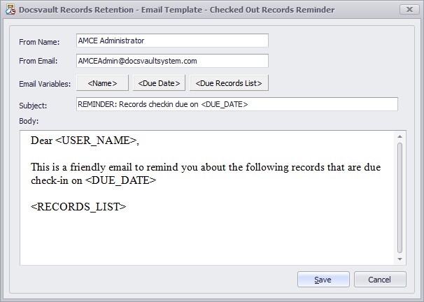 Circulation Settings