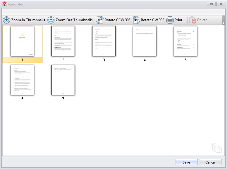 Reorder Pages in the PDF File