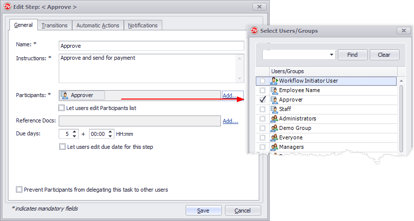 Dynamic Participant - User/Group Index&nbsp;