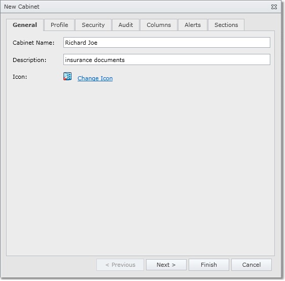 Adding a new cabinet