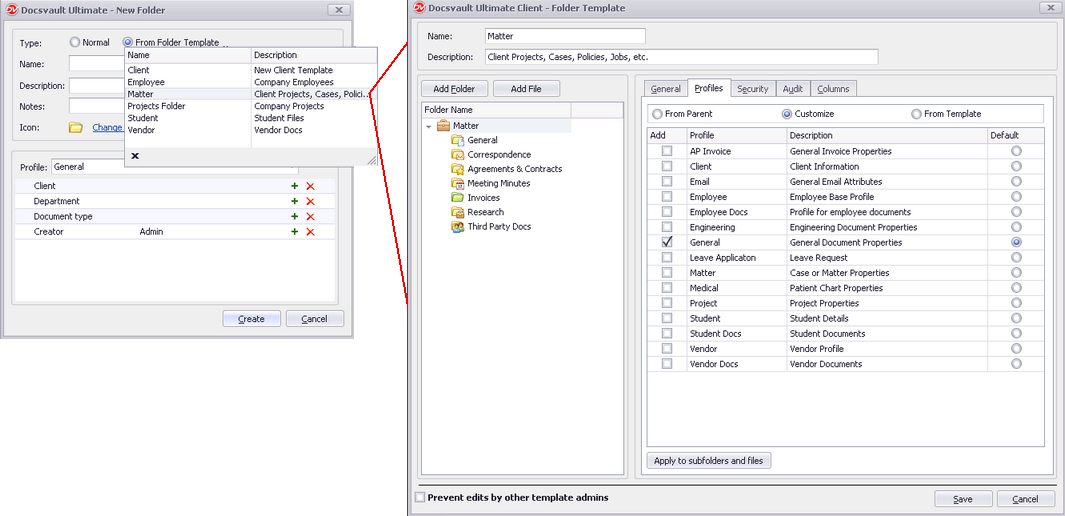 Creating Folder Structure using Template