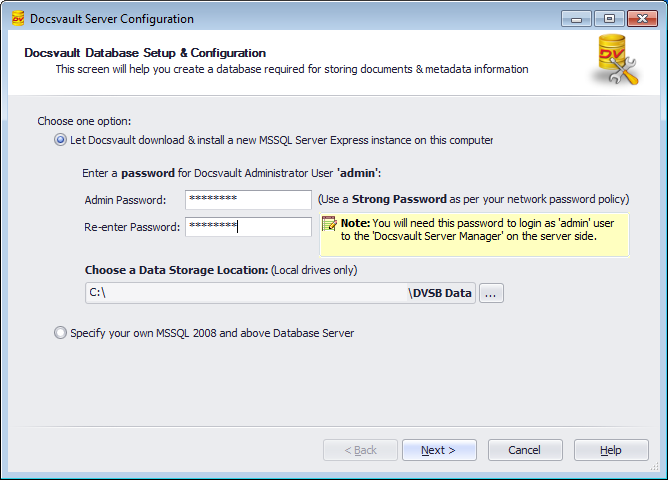 &nbsp;Installing New MSSQL Database