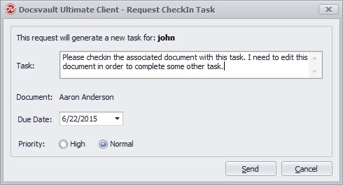 Request CheckIn Task