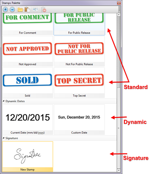 Default Stamps Palette