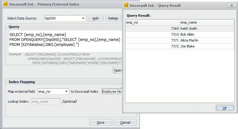 Setting up Primary Index Query