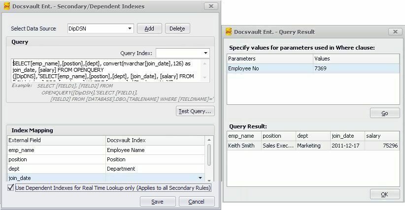 Setting up Secondary Index Query
