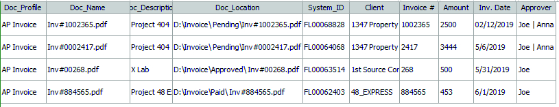 Example of Profile Exported in PDF format