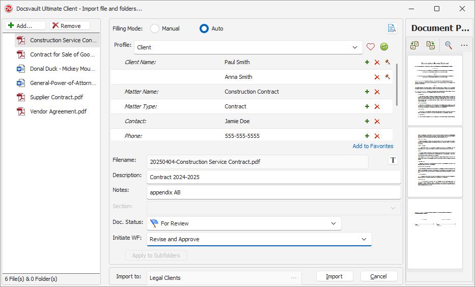 Importing Files/Folders