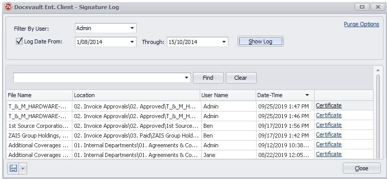 Query Signature Log