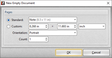 New Empty Document Window