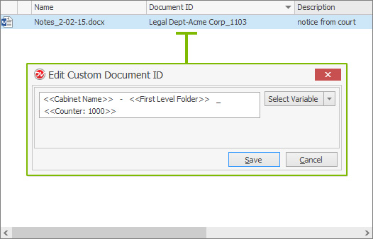 custom document ids