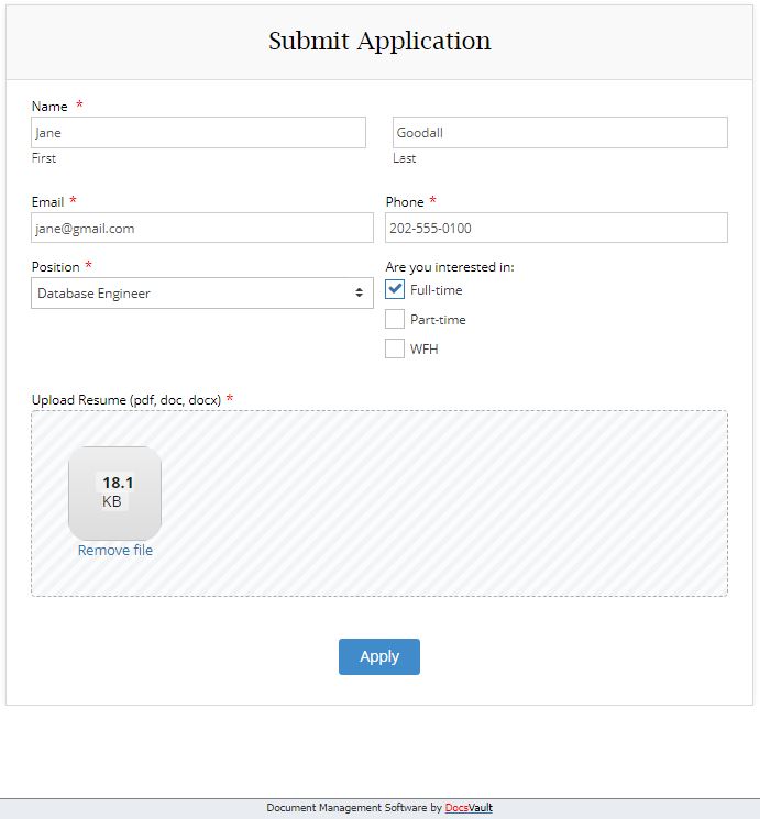 HR Digital Form