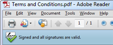 verify in adobe